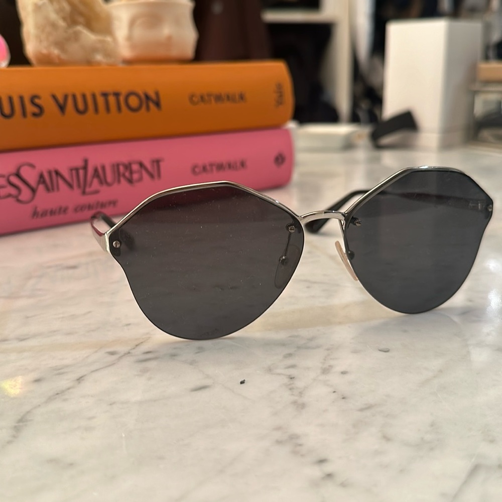 Prada shades in black with silver detailing